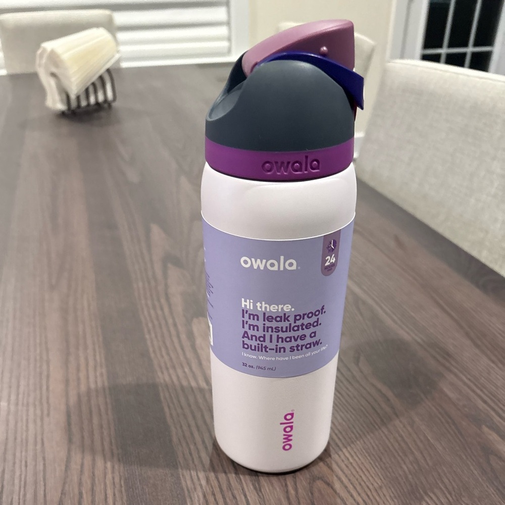 NWT Owala FreeSip Insulated Stainless Steel Water Bottle, 32 Oz, Dreamy Field